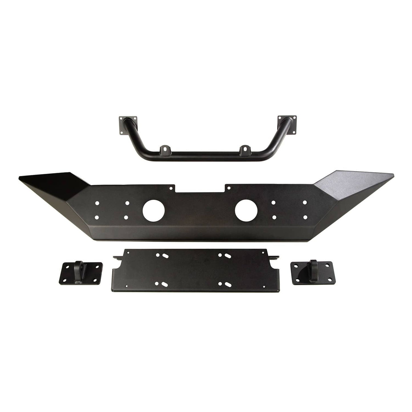 Rugged Ridge Spartan front bumper for 2018-2025 Jeep Wrangler JL and 2020-2025 Gladiator, rugged off-road vehicle bumper with strong build