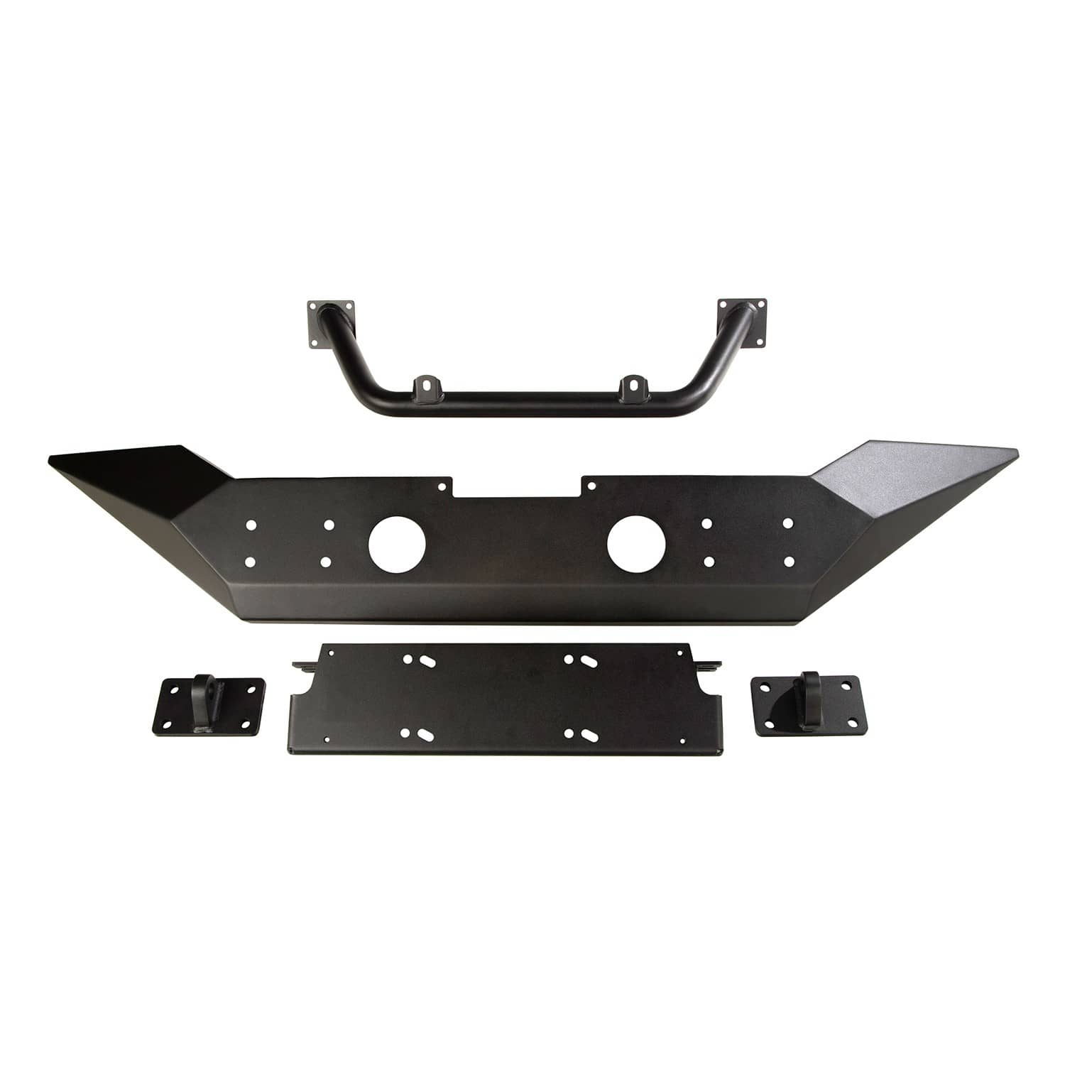 Rugged Ridge Spartan front bumper for 2018-2025 Jeep Wrangler JL and 2020-2025 Gladiator, rugged off-road vehicle bumper with strong build