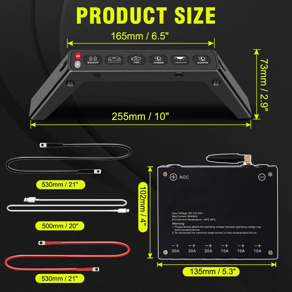 Switch Controller Grab Handle Mounting 6 Gang Switches Panel for Jeep Wrangler JL 2018 2019 2020 2021 2022 2023 - 4X4 WAVERS