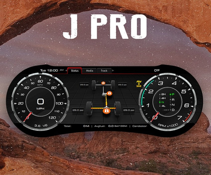 J-Pro Carobotor Dash Cluster & K1 Radio with Accessories (1st Generation) - Jeep Wrangler JK/JKU 2011-2018 - 4X4 WAVERS