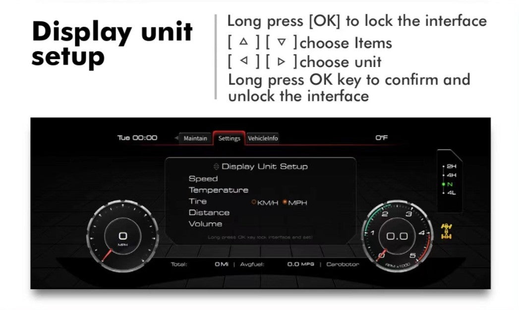 J-Pro Carobotor Dash Cluster & K1 Radio with Accessories (1st Generation) - Jeep Wrangler JK/JKU 2011-2018 - 4X4 WAVERS