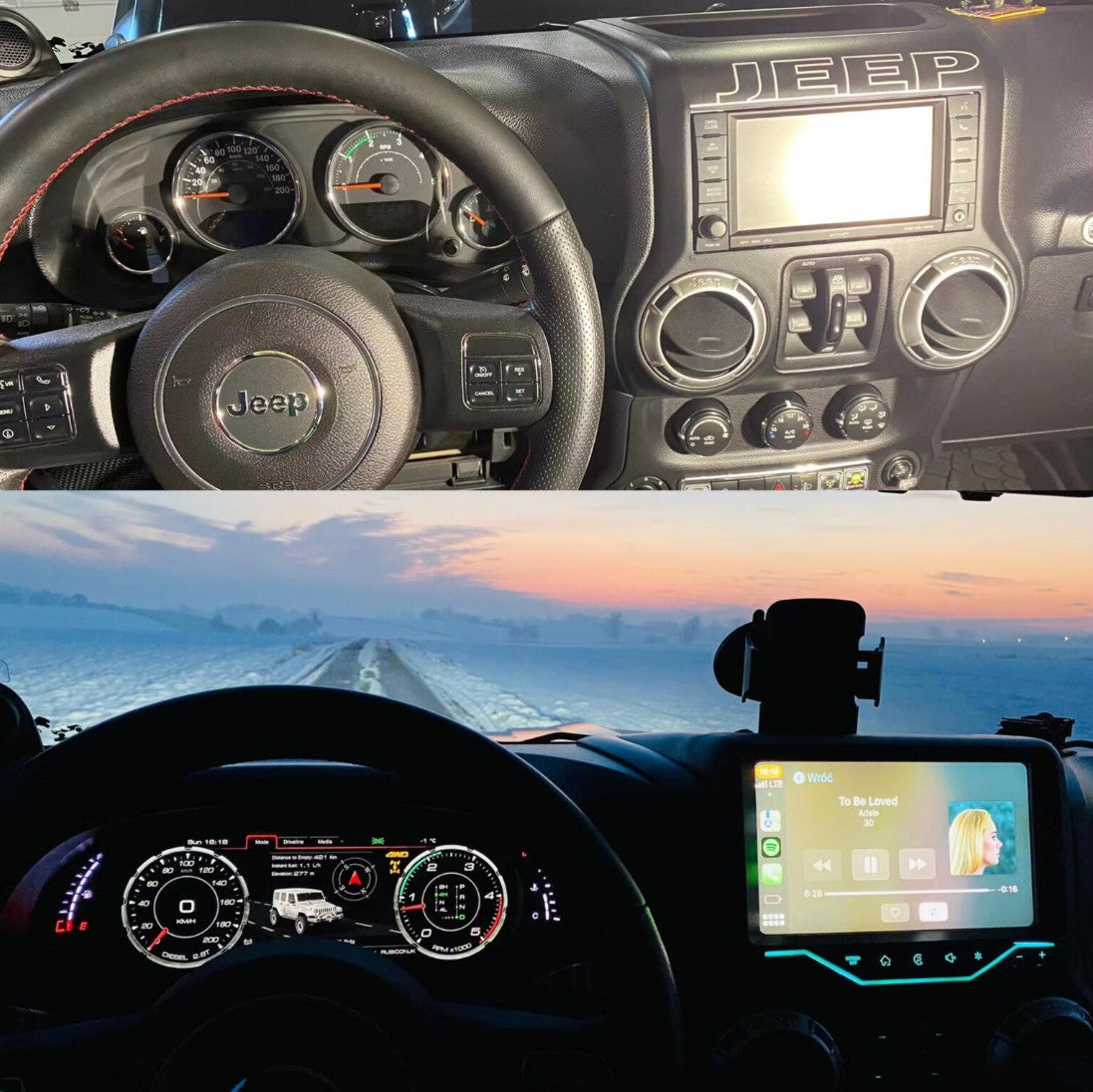 J-Pro Carobotor Dash Cluster & K1 Radio with Accessories (1st Generation) - Jeep Wrangler JK/JKU 2011-2018 - 4X4 WAVERS
