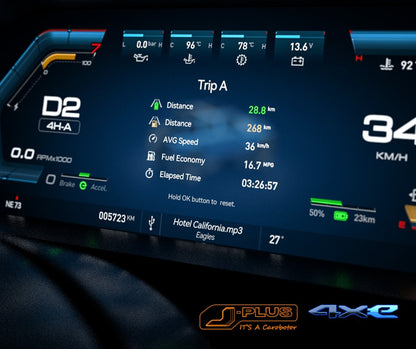 J-Plus Digital Dashboard Cluster All-In-One - Jeep wrangler JL/JLU/4XE/Gladiator-JT 2018-2023 - 4X4 WAVERS