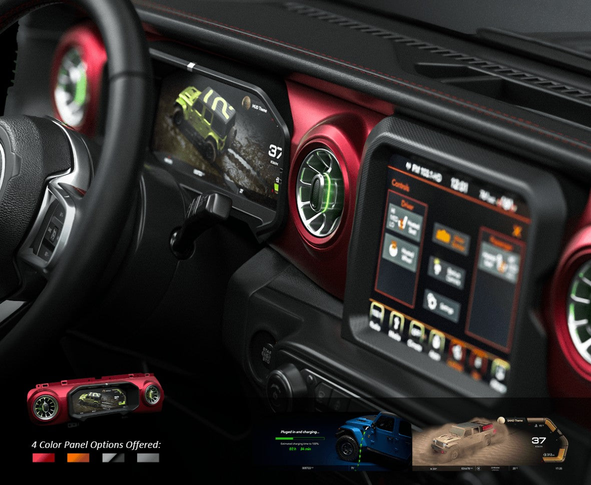 J-Plus Digital Dashboard Cluster All-In-One - Jeep wrangler JL/JLU/4XE/Gladiator-JT 2018-2023 - 4X4 WAVERS