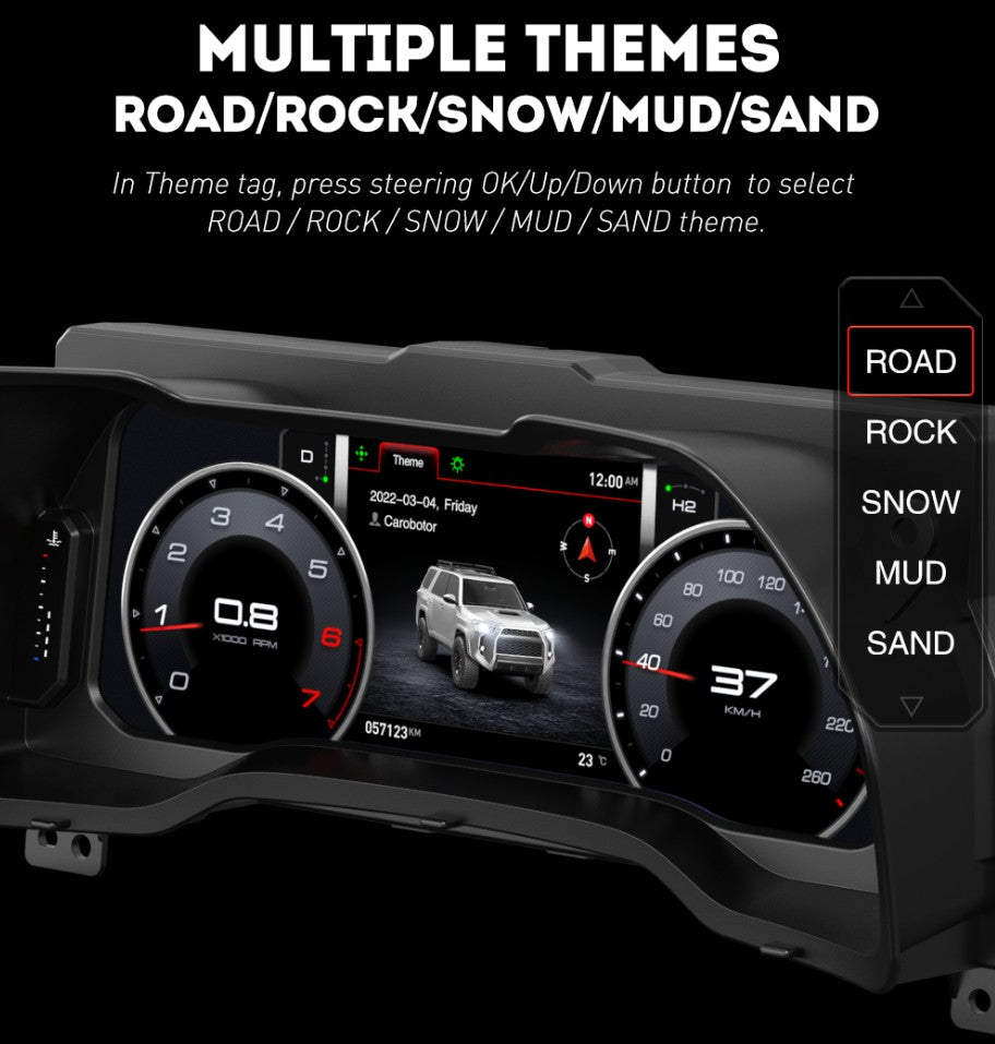 R-Pro Carobotor Digital Dashboard Cluster - Toyota 4Runner 2014-2019 - 4X4 WAVERS