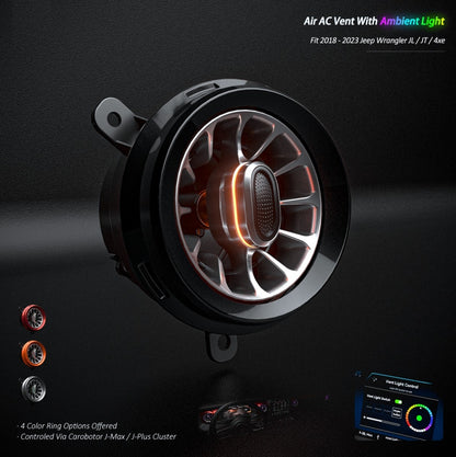 Turbo Air AC Vent With Ambient Lights - Jeep wrangler JL/JLU/4XE/Gladiator-JT 2018-2023 - 4X4 WAVERS