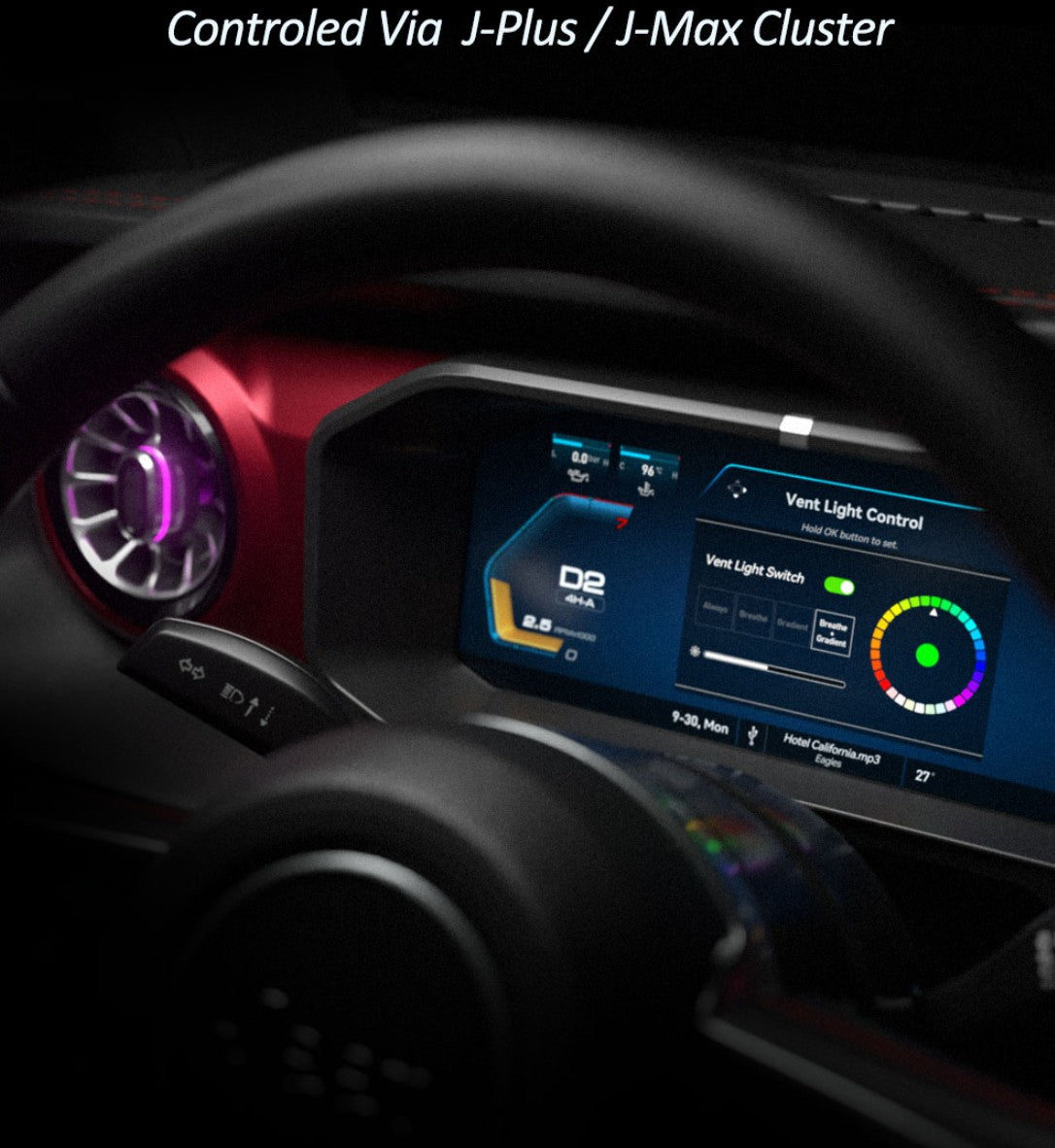 Turbo Air AC Vent With Ambient Lights - Jeep wrangler JL/JLU/4XE/Gladiator-JT 2018-2023 - 4X4 WAVERS