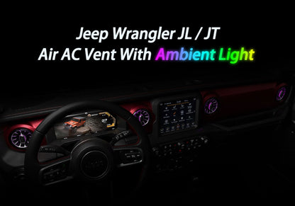 Turbo Air AC Vent With Ambient Lights - Jeep wrangler JL/JLU/4XE/Gladiator-JT 2018-2023 - 4X4 WAVERS