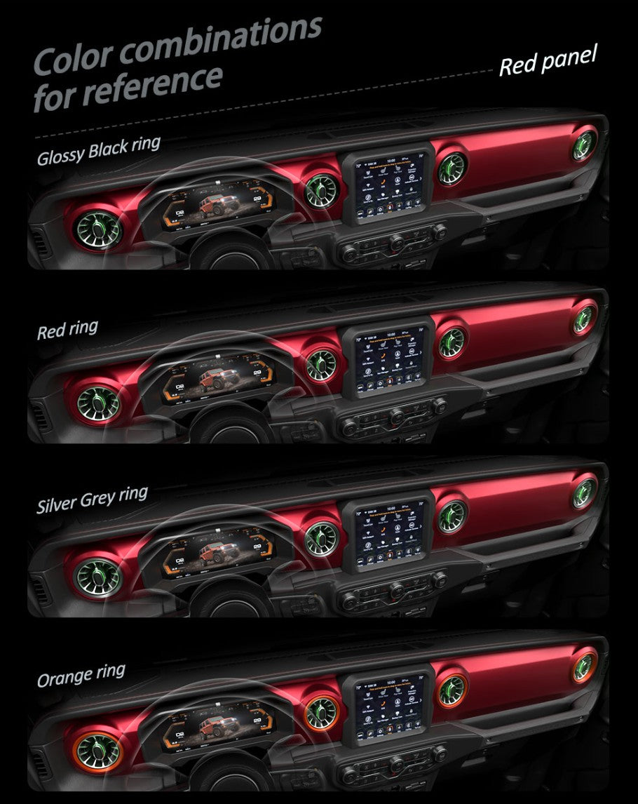 Turbo Air AC Vent With Ambient Lights - Jeep wrangler JL/JLU/4XE/Gladiator-JT 2018-2023 - 4X4 WAVERS
