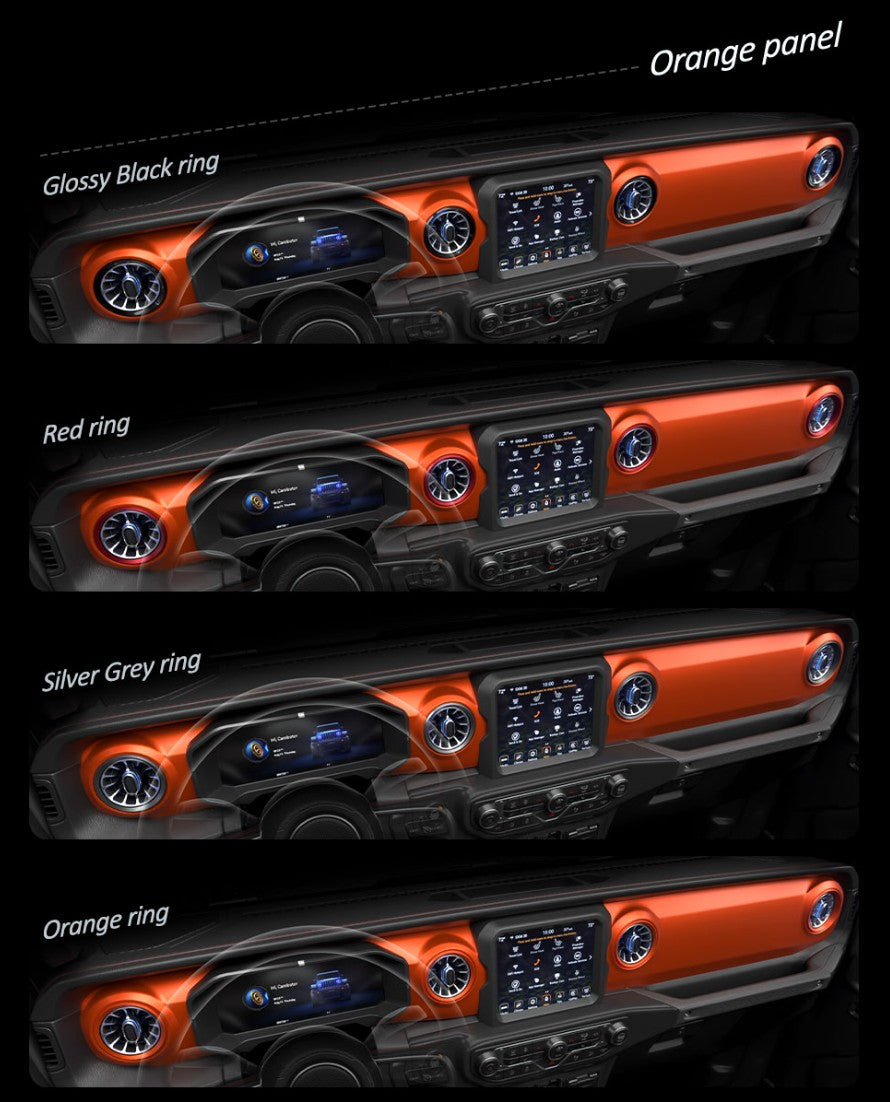 Turbo Air AC Vent With Ambient Lights - Jeep wrangler JL/JLU/4XE/Gladiator-JT 2018-2023 - 4X4 WAVERS