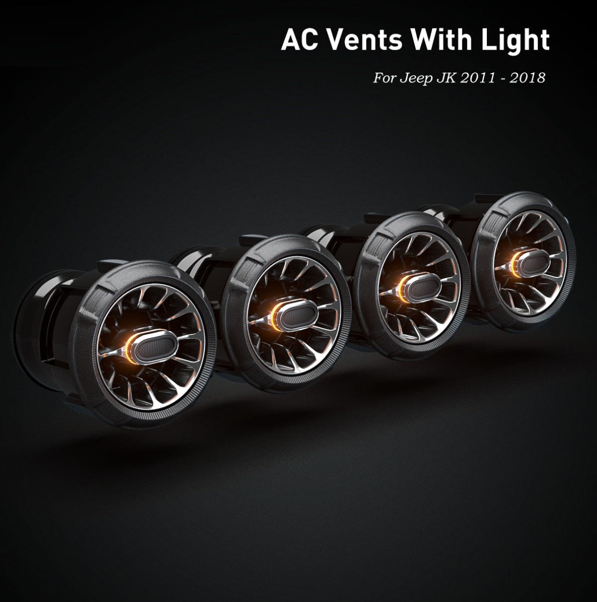 Turbo Air AC Vent With Ambient Lights - Jeep wrangler JK/JKU 2011-2018 - 4X4 WAVERS