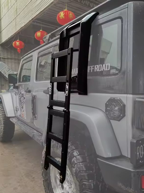 OFFactory Premium Aluminum Roof Rack with Telescopic Ladder | WS Edition- Jeep Wrangler JL/JLU/4XE 2018+ | OFFactory by 4X4WAVERS (Image 7)