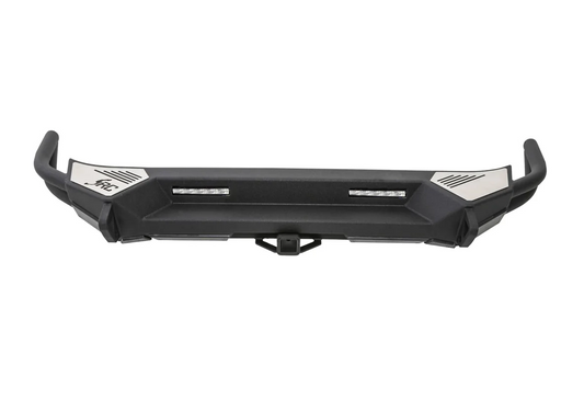 Smittybilt XRC Gen 2 rear bumper for 2018-2026 Jeep Wrangler JL, rugged off-road bumper with durable steel construction.