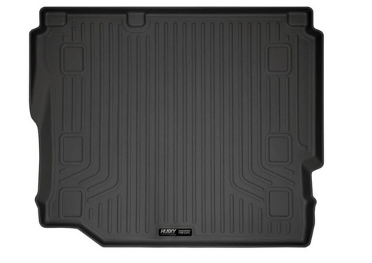 Husky Liners WeatherBeater cargo liner for 2018-2026 Jeep Wrangler JL 4-door, durable floor protection with textured surface in black.