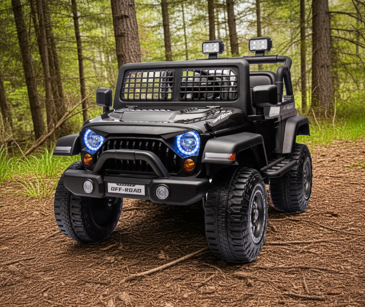 2026 Rugged Jeep Wrangler JL Style 12V Kids Ride On Car with Remote Control