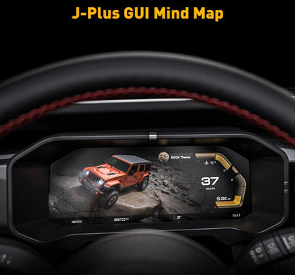 J-Plus Digital Dashboard Cluster All-In-One - Jeep wrangler JL/JLU/4XE/Gladiator-JT 2018-2023 - 4X4 WAVERS