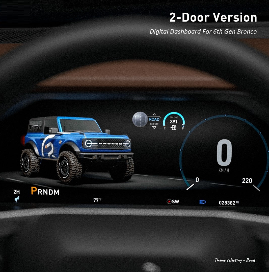 B Pro Carobotor Digital Dashboard Cluster - 12.3″ HD Cluster - Ford Bronco Gen 6 2021+ - 4X4 WAVERS