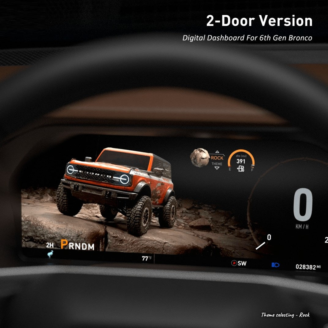 B Pro Carobotor Digital Dashboard Cluster - 12.3″ HD Cluster - Ford Bronco Gen 6 2021+ - 4X4 WAVERS