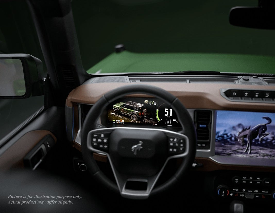 B Pro Carobotor Digital Dashboard Cluster - 12.3″ HD Cluster - Ford Bronco Gen 6 2021+ - 4X4 WAVERS