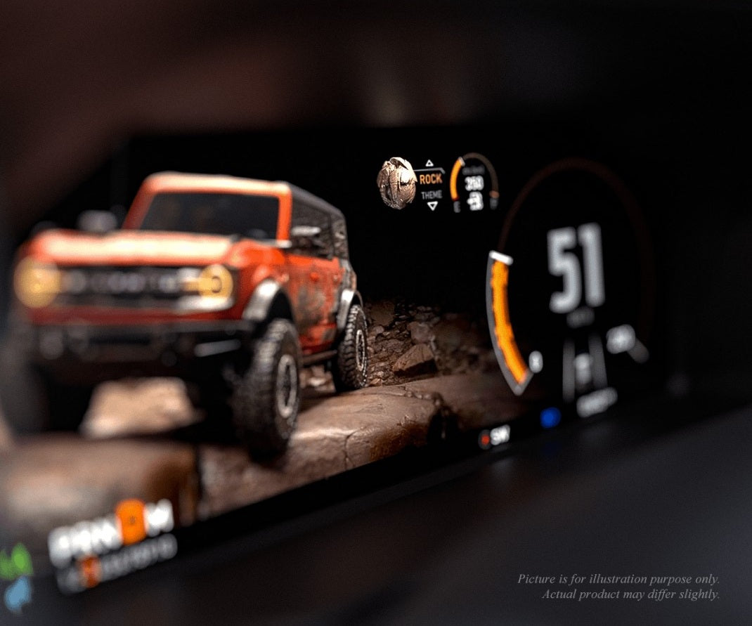 B Pro Carobotor Digital Dashboard Cluster - 12.3″ HD Cluster - Ford Bronco Gen 6 2021+ - 4X4 WAVERS