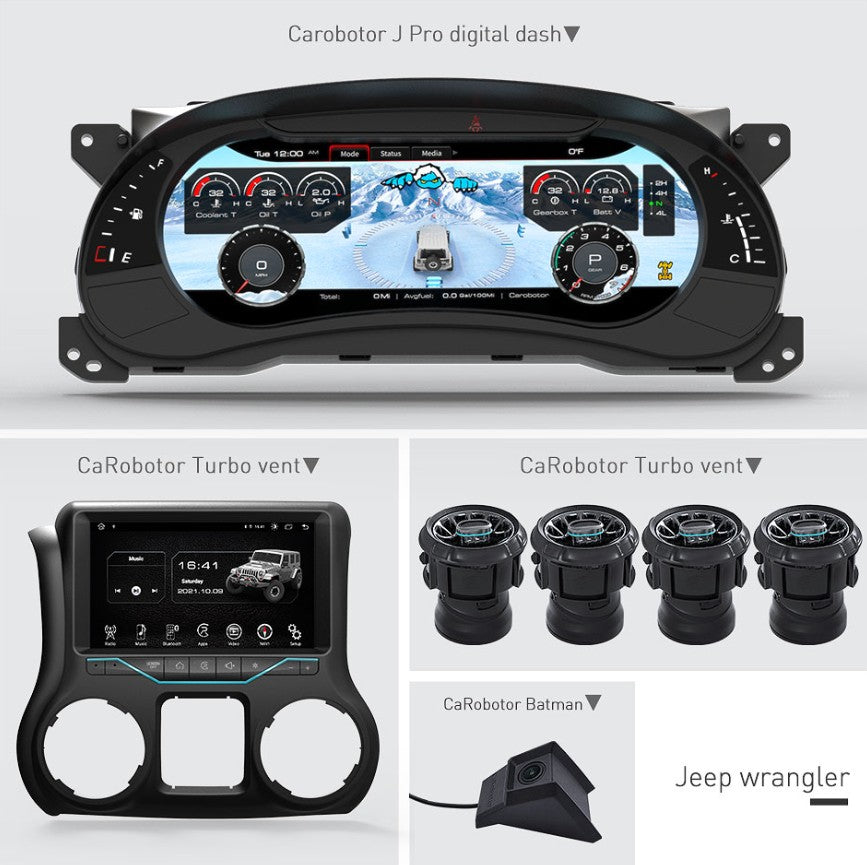 Turbo Air AC Vent With Ambient Lights - Jeep wrangler JK/JKU 2011-2018 - 4X4 WAVERS