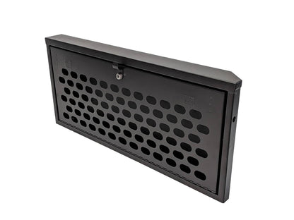 Tuffy Security Products MOLLE tailgate lockbox for Jeep Wrangler JL, durable bed organizer with secure lock and MOLLE attachment points.