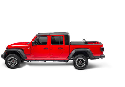 Truxedo Box Cover for 20-26 Gladiator pickup trucks, durable tonneau cover with sleek black finish.