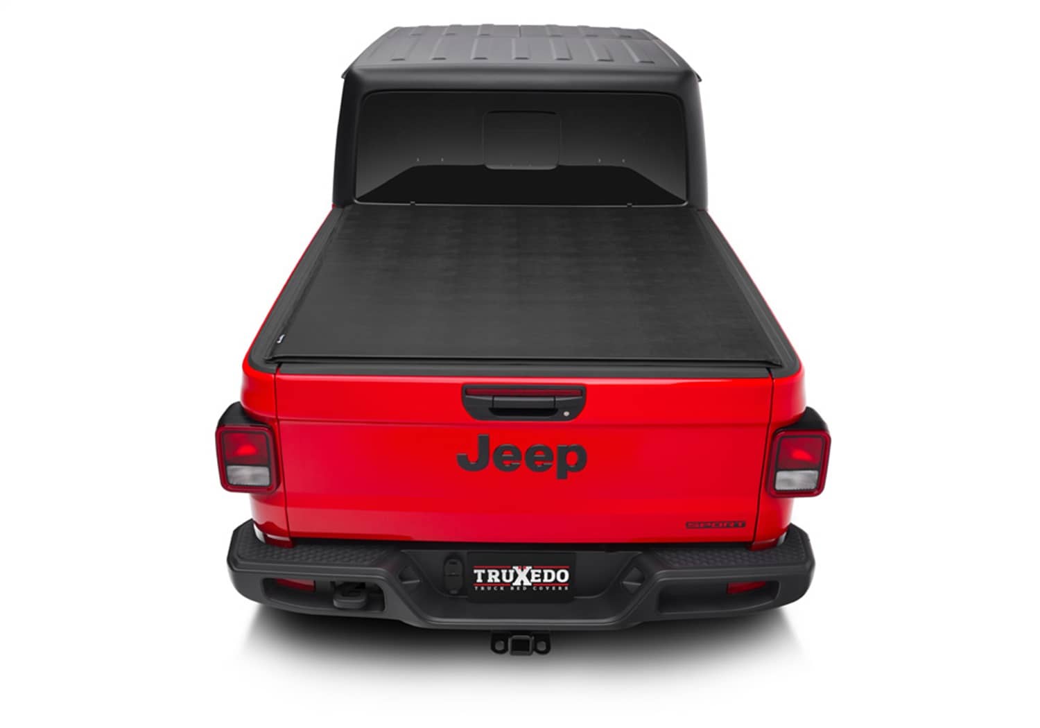 Truxedo Box Cover for 20-26 Gladiator truck bed, weather-resistant tonneau cover with sleek black finish.