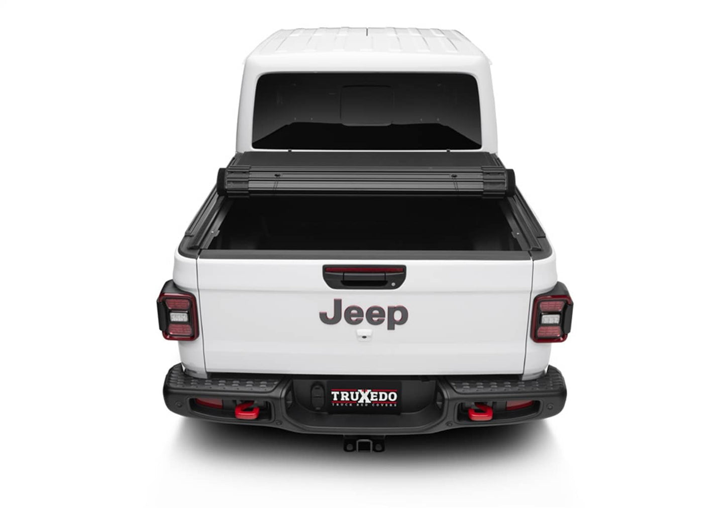 TruXedo SENTRY CT tonneau cover for 20-26 Gladiator trucks, black fabric with sleek design and secure side rails.