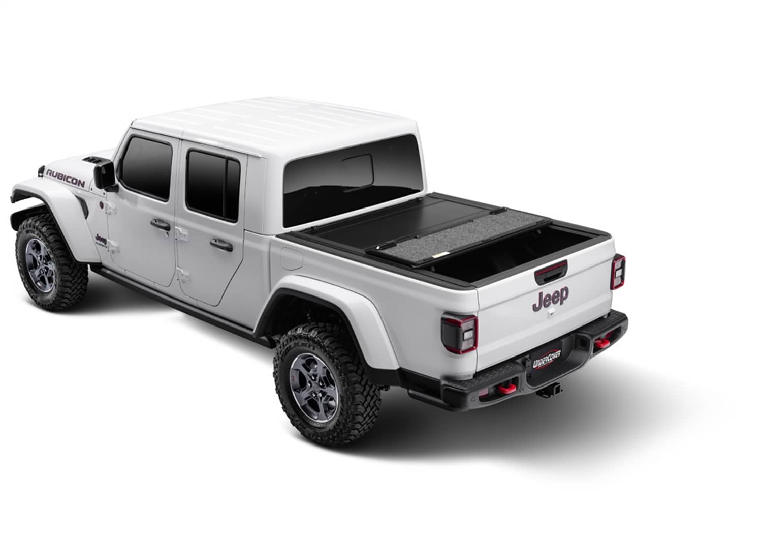 Undercover Ultra Flex Box CVR 20-26 Gladiator 5' tonneau cover installed on a truck bed, with a sleek black finish.