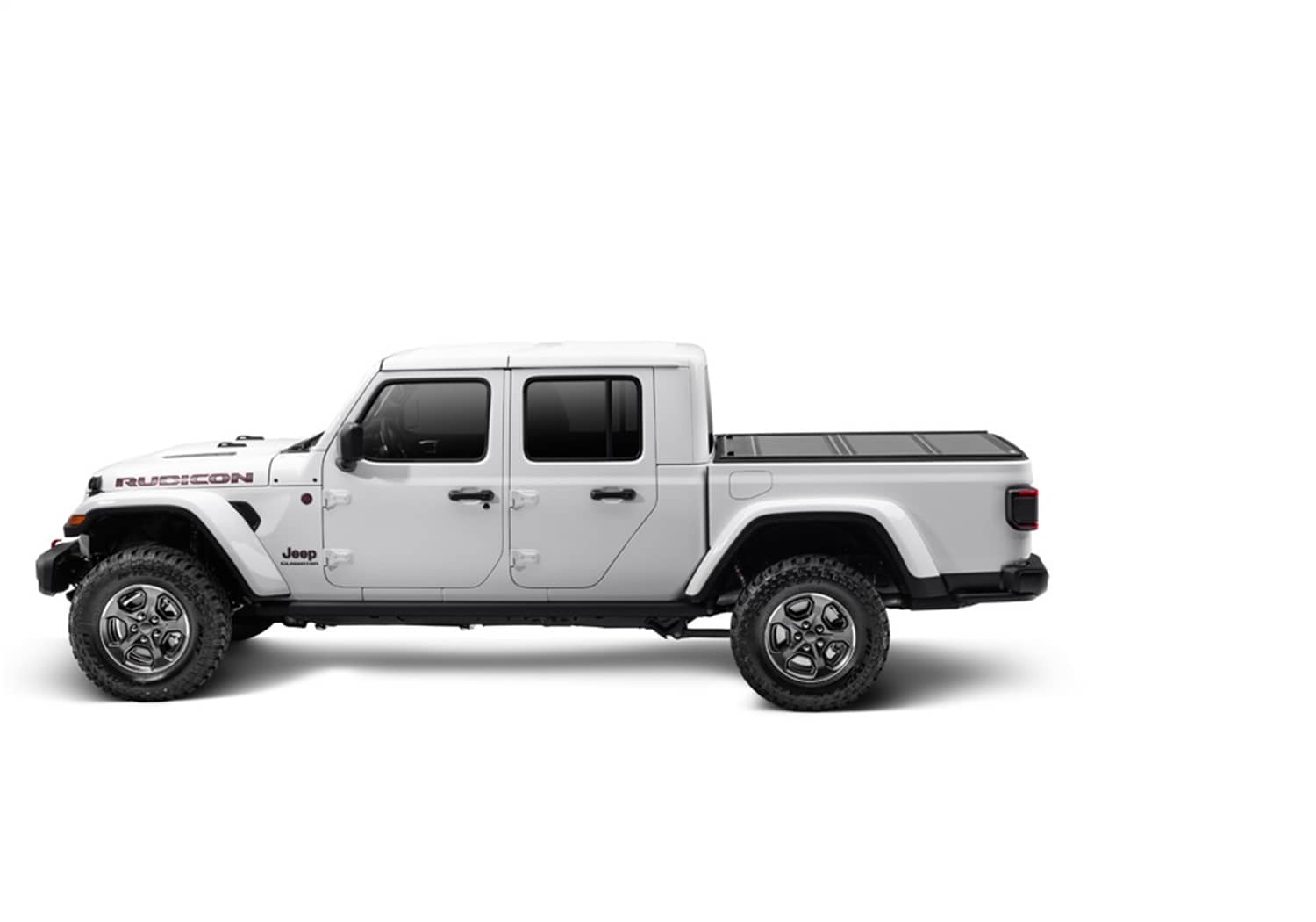 Undercover Ultra Flex Box CVR 20-26 Gladiator 5' Tonneau Cover installed on pickup truck bed, black protective cover.