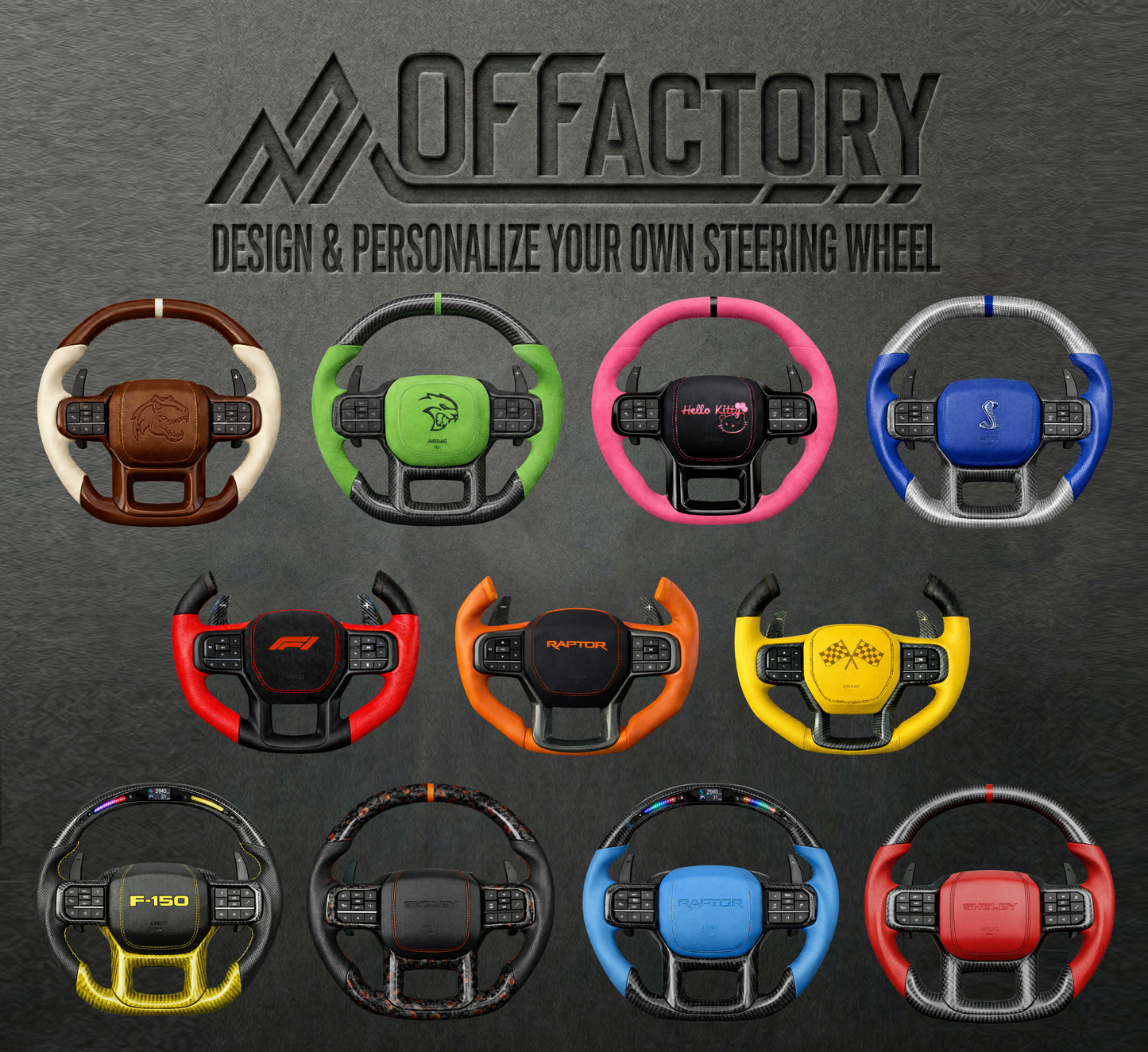 OFFactory Volante premium de alto rendimiento - Ford F150 F250 F350 2021+ - 4X4 WAVERS