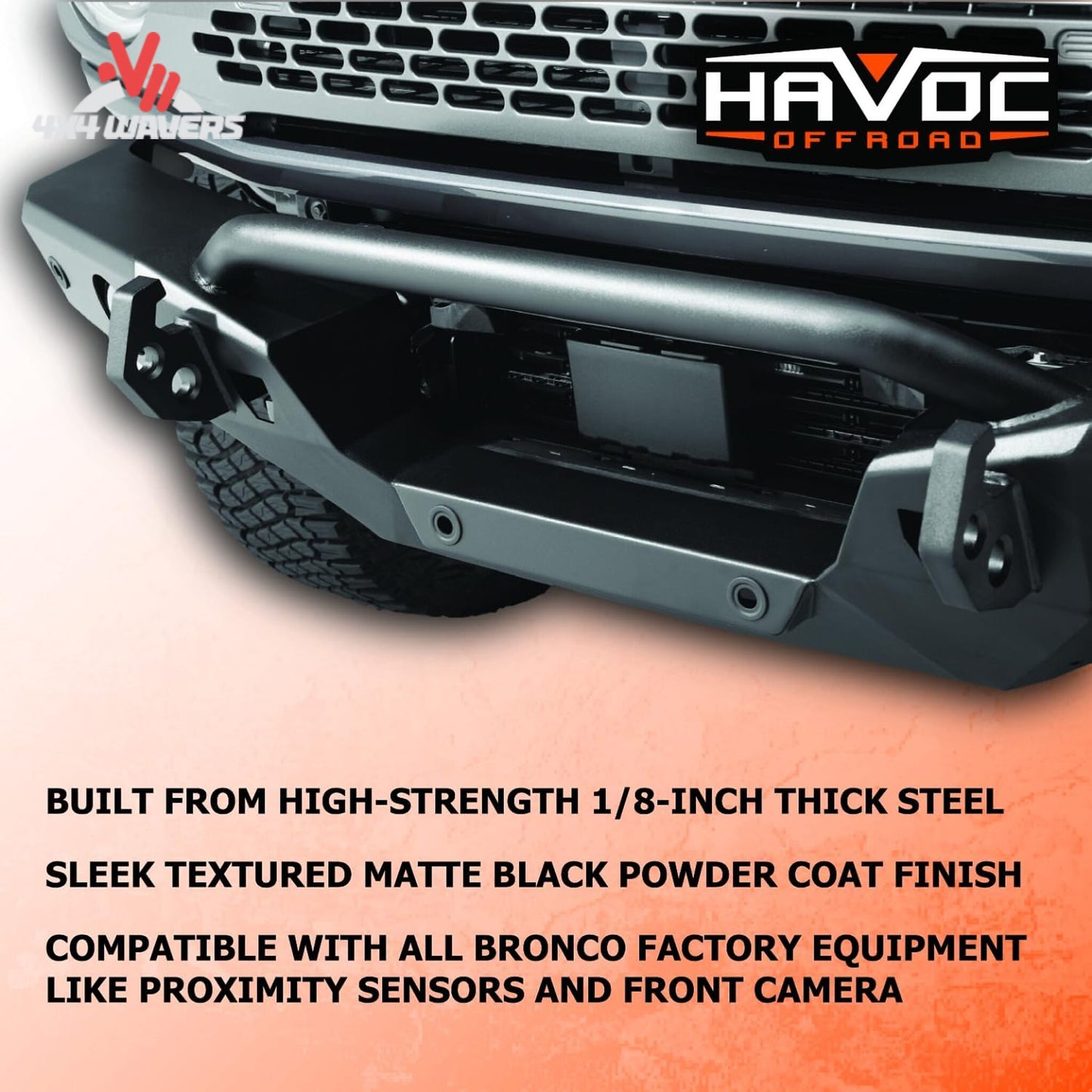 Front bumper showing integrated winch mounting area and recovery capabilities