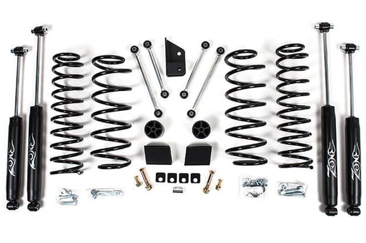 Zone Offroad 3-inch lift kit installed on 2018-2026 Jeep Wrangler JL 4-door, showing lifted suspension and wheel alignment.