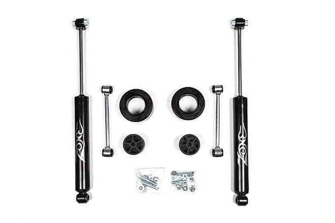 Zone Offroad 2-inch leveling kit for 2020-2026 Jeep Gladiator, featuring front suspension lift for improved stance.