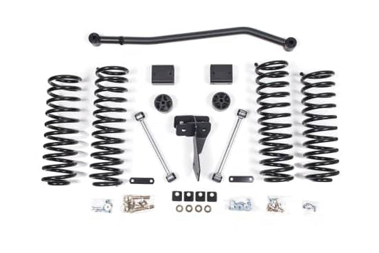 Zone Offroad 4-inch lift kit installed on 2012-2018 Jeep Wrangler 4-door, showing the lifted suspension and wheels.