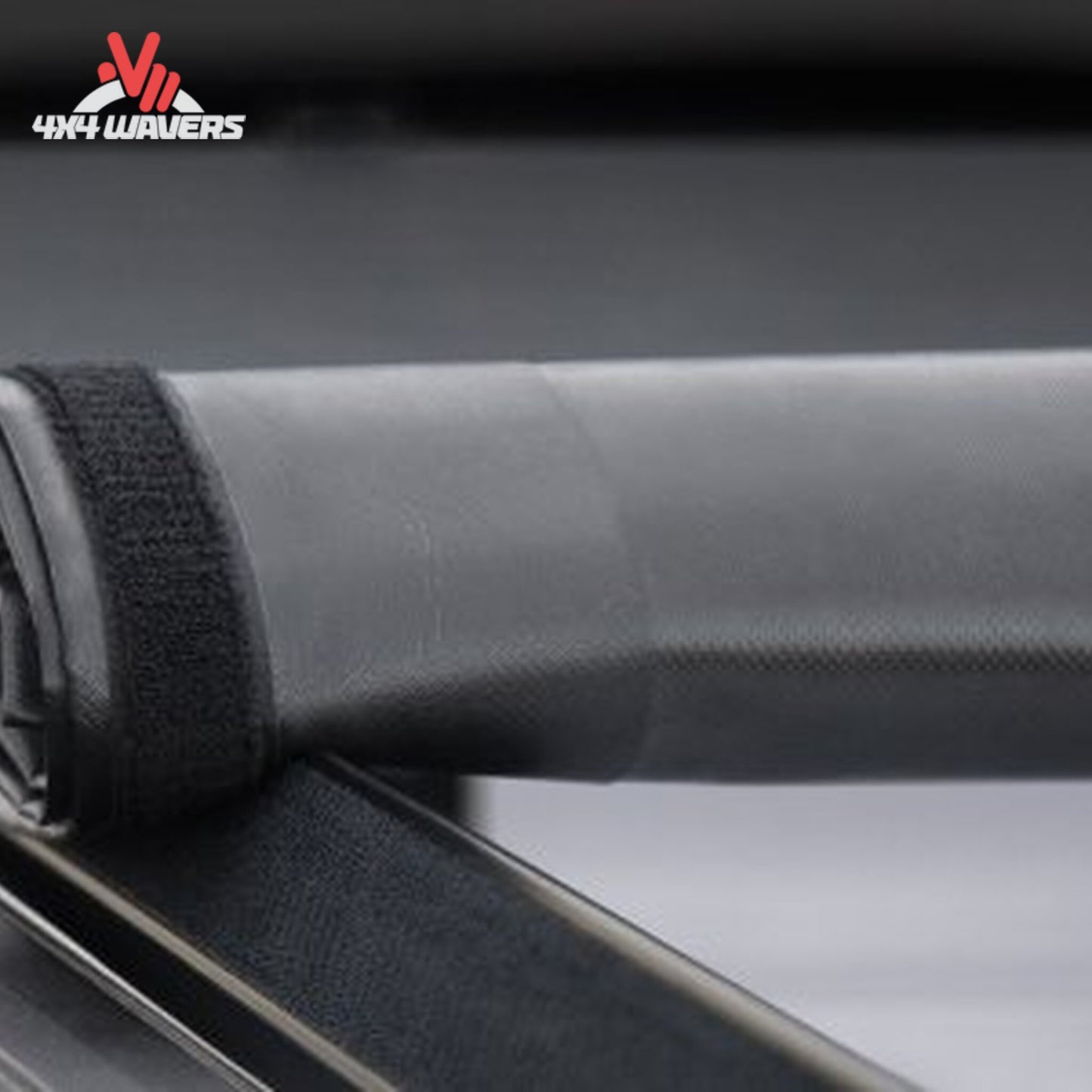 Access LiteRider cover rolled open and secured with storage straps at cab SKU 32309