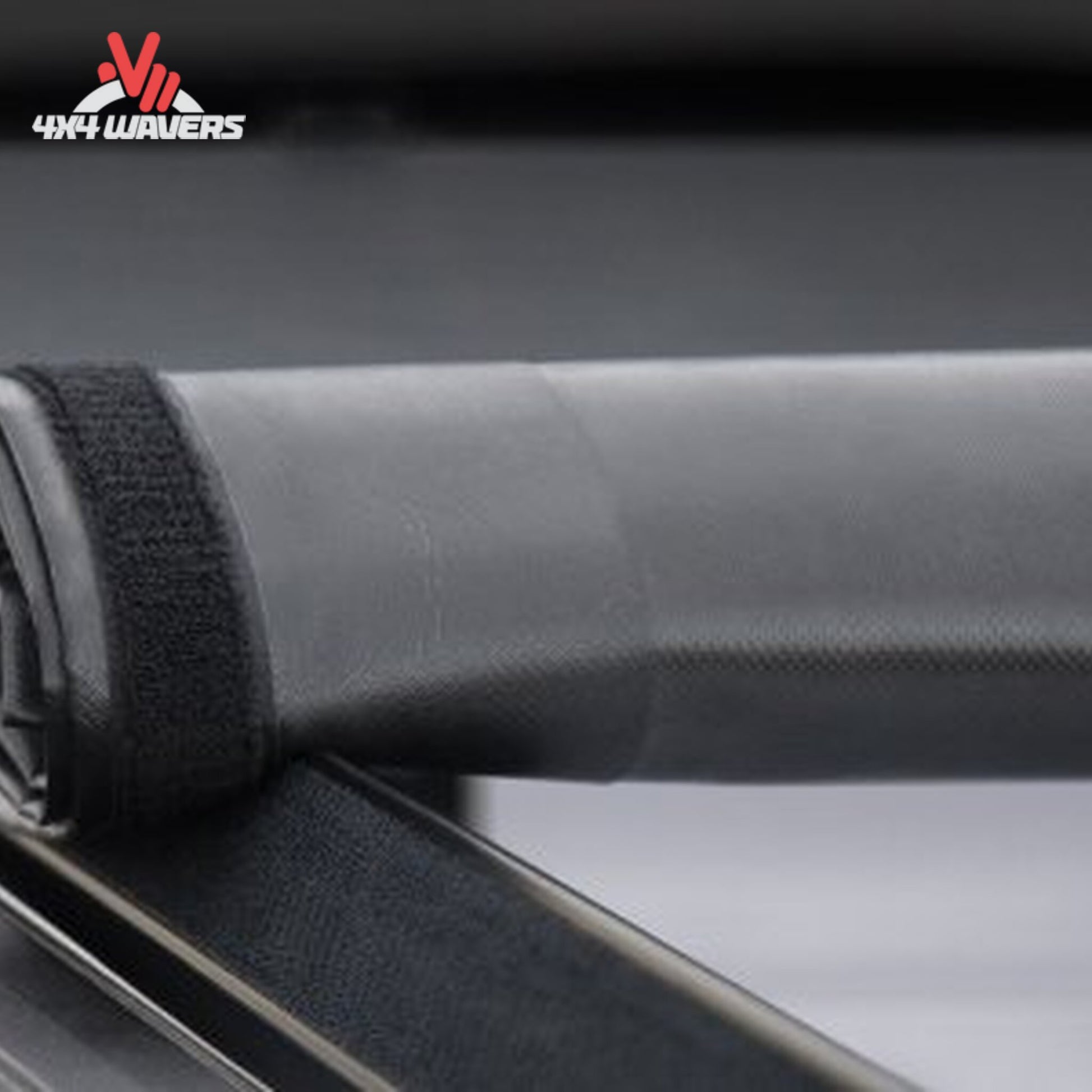 Access LiteRider cover rolled open and secured with storage straps at cab SKU 32309
