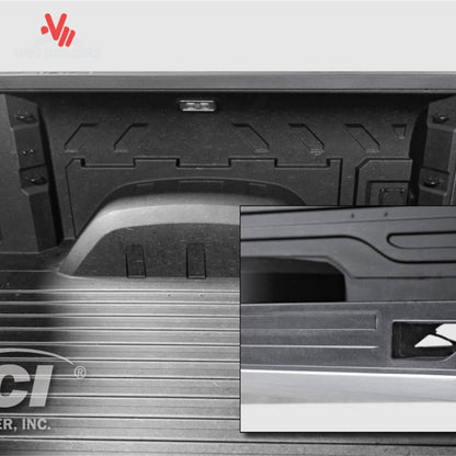 Black soft roll-up bed cover closed on 5.5 foot Ford F150 short bed SKU 31269