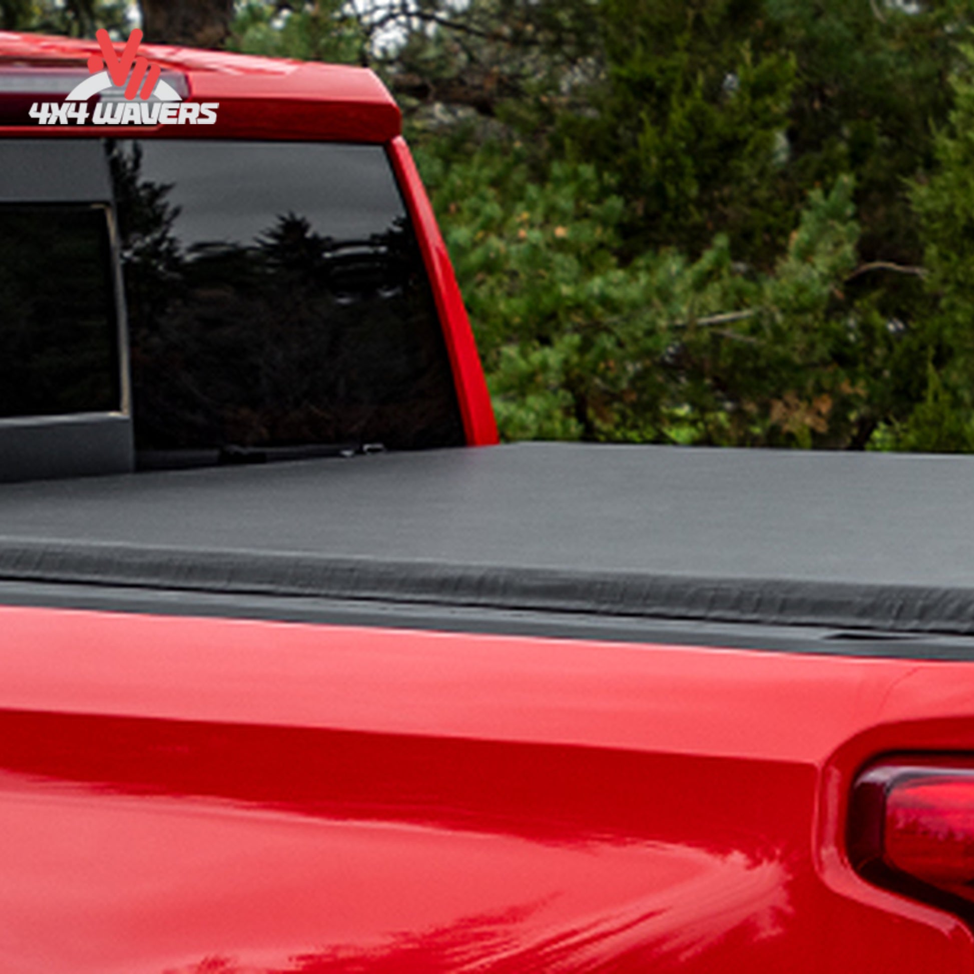 Sleek black roll-up truck bed cover closed on 5.5 foot Ford F150 Raptor bed SKU 11269
