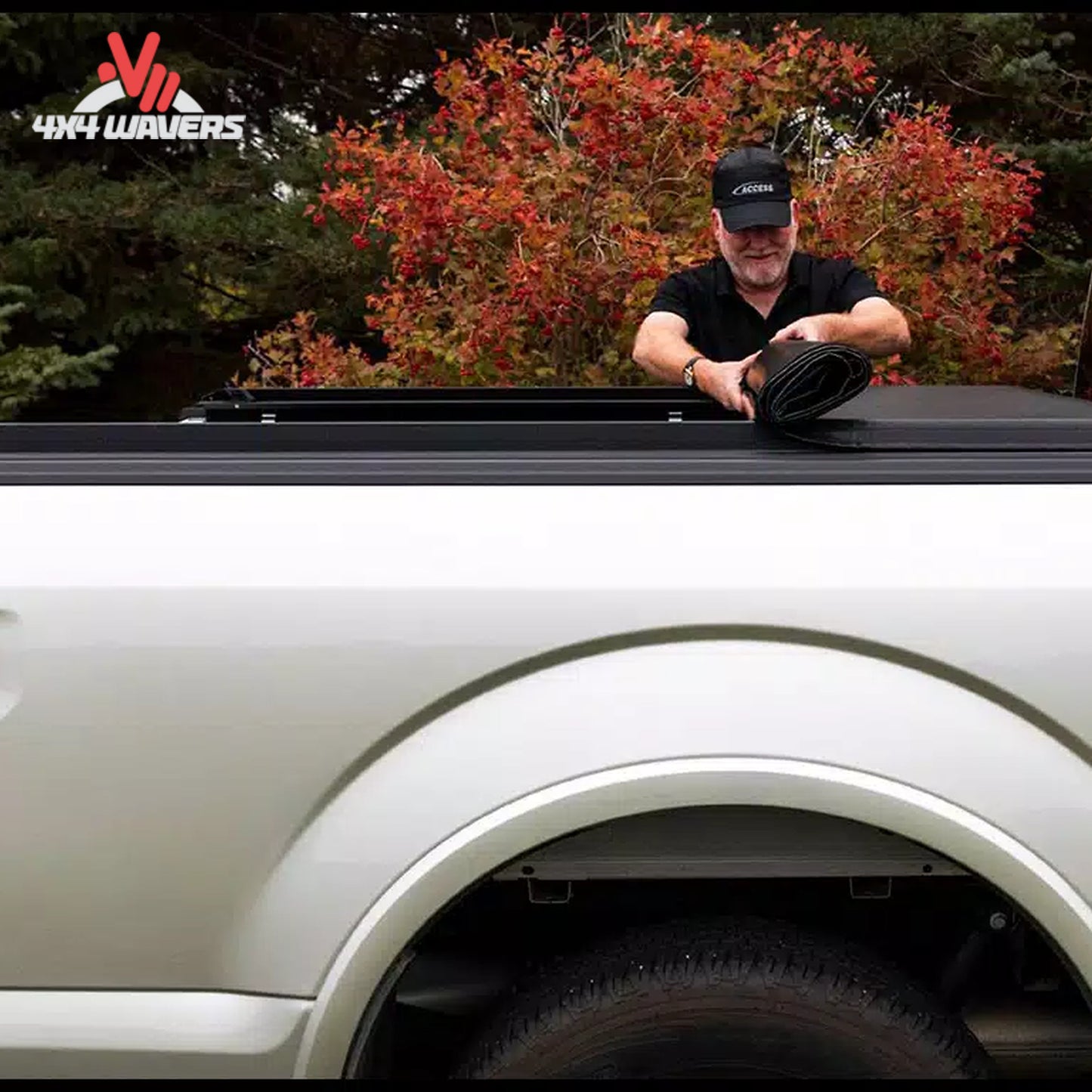 ACCESS Original soft roll up tonneau cover black vinyl 11369 for Ford F-150 5.5 foot bed.
