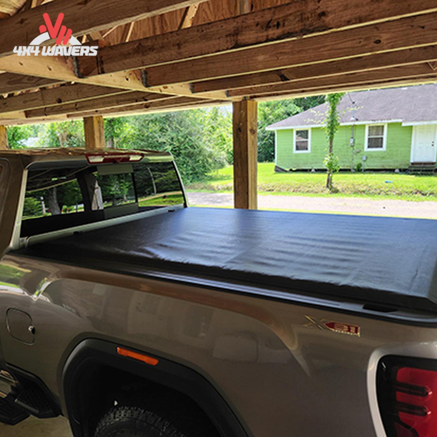 Black soft roll-up Access Original bed cover on GMC Sierra 1500 standard bed SKU 12389