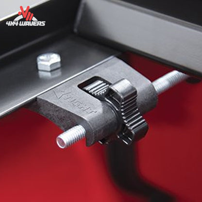 Direct adjustment knob for vinyl tension control on Access roll up rail SKU 12369