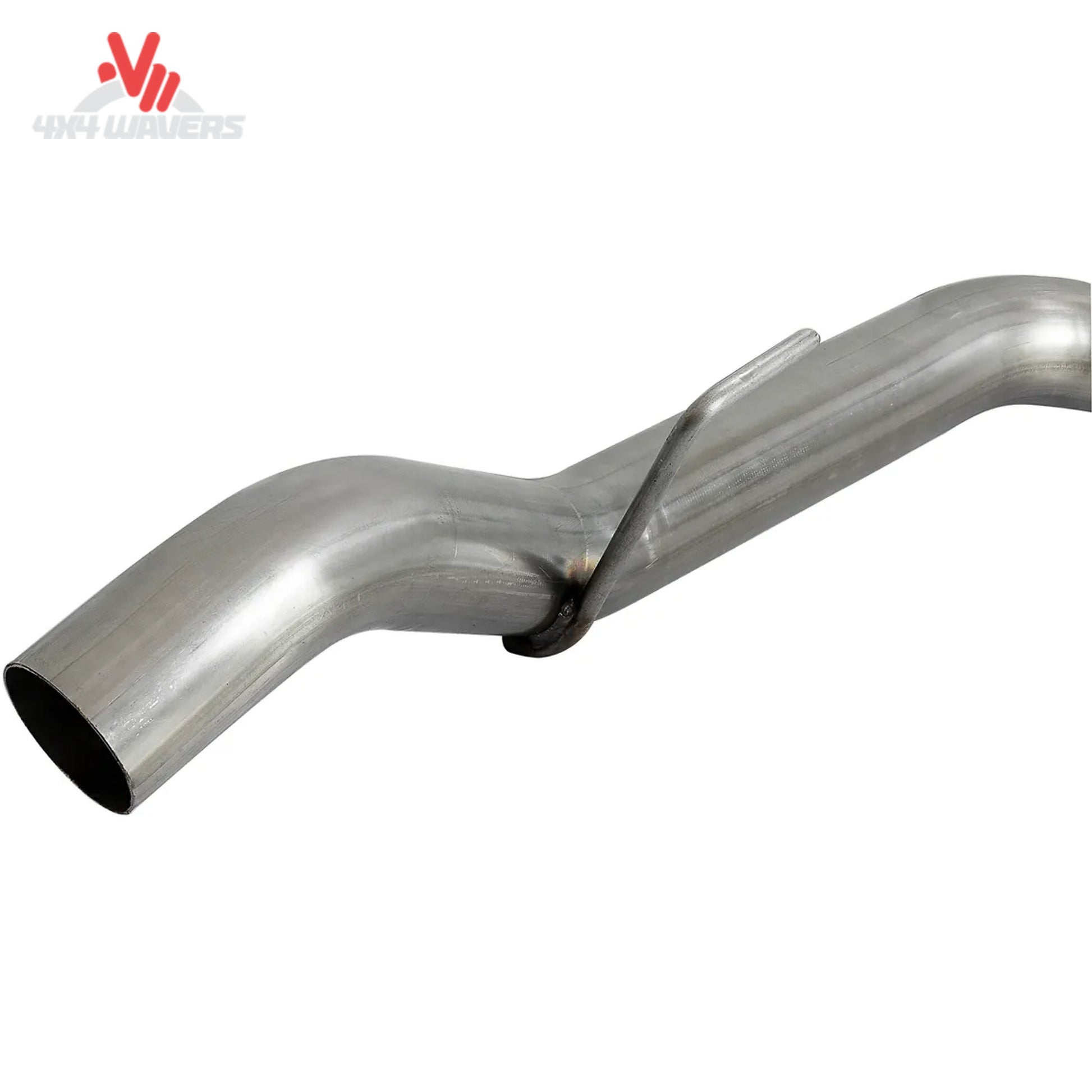Close up of smooth mandrel bends and heavy duty band clamps SKU 49-34101