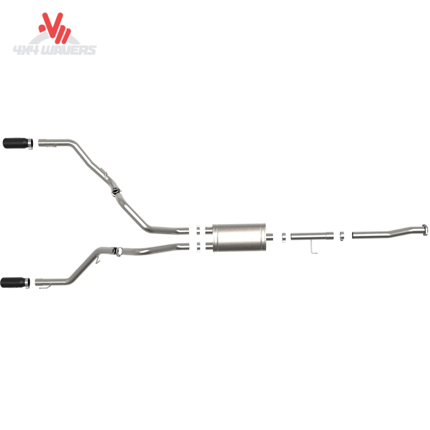 aFe Vulcan Series 304 stainless steel dual catback exhaust 49-33130-B for 2015-2020 Ford F-150 SKU BKJC_49-33130-B.