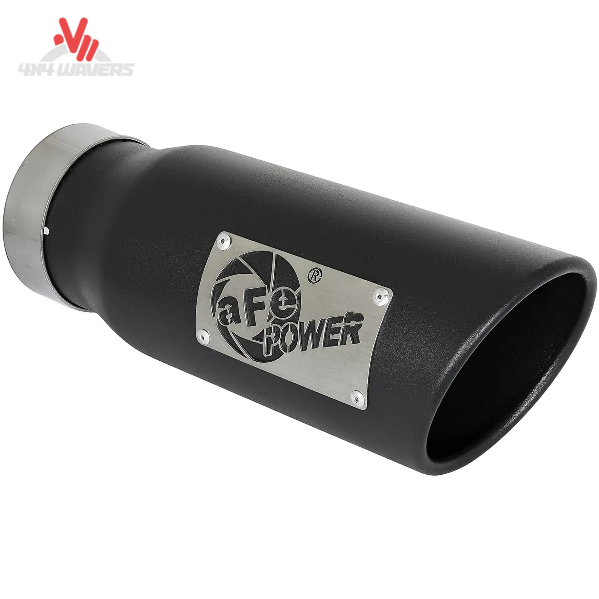 A 100 percent MIG welded high flow stainless steel muffler body with smooth mandrel bent inlet tubing SKU BKJC_49-33130-B.