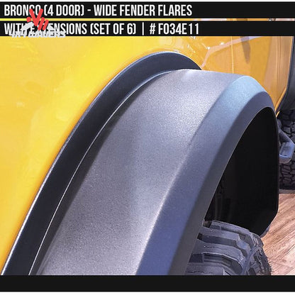Textured satin black polyurethane Air Design Bronco fender flare material