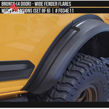 Textured satin black polyurethane Air Design Bronco fender flare material