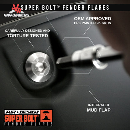 Air Design Superbolt fender flares satin black FO25A03 for 2018-2020 Ford F-150 SKU GPSM_FO25A03.