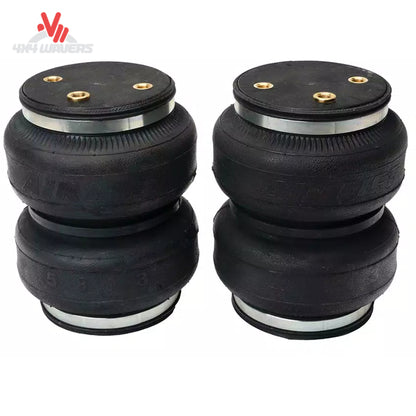 Close-up view of the double-convoluted synthetic rubber air spring showing the end roll plates designed for extreme load capacity SKU BBCG_57389.